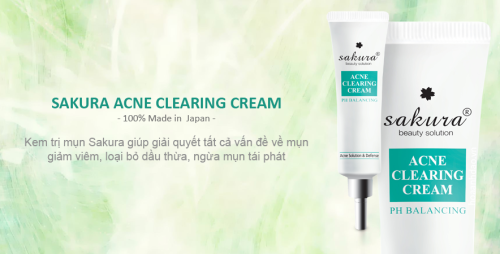Sakura Acne Clearing Cream - Kem Trị Mụn